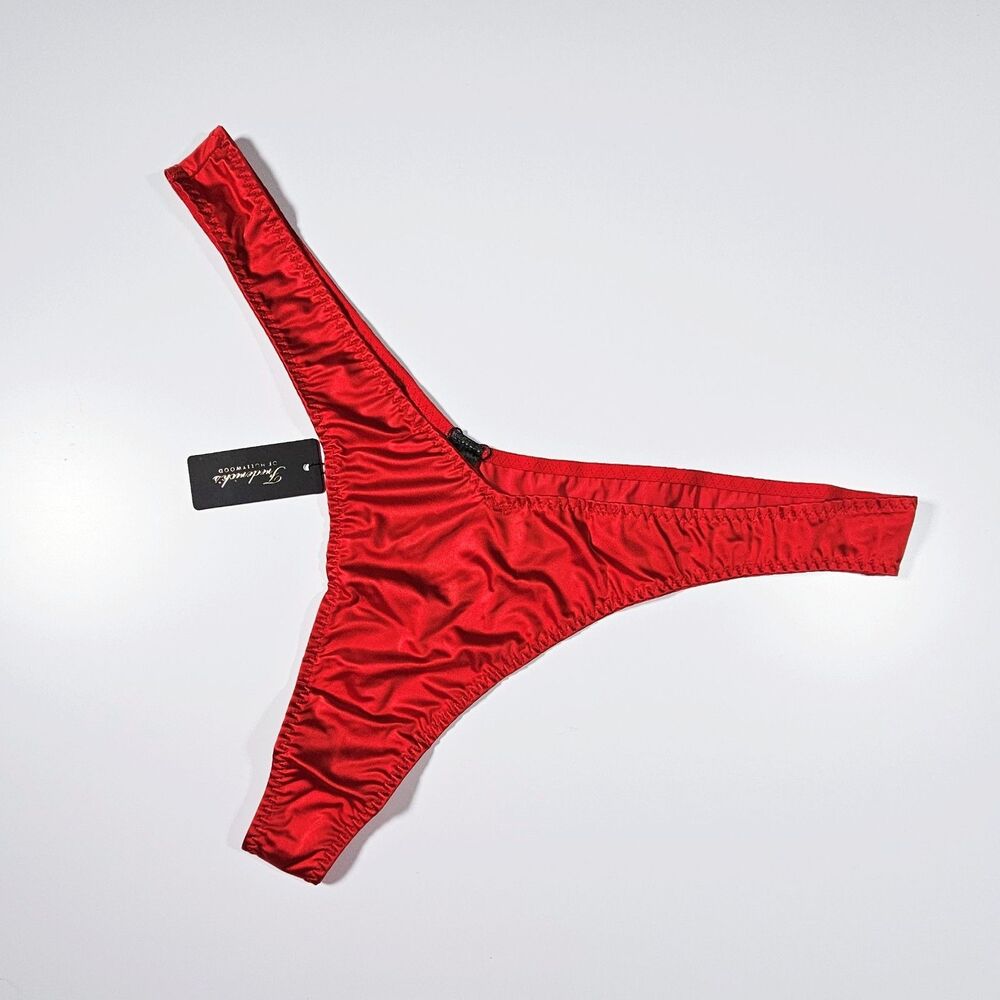 Frederick's of Hollywood Red Silky Liquid Satin Tanga Panty Size 3XL
